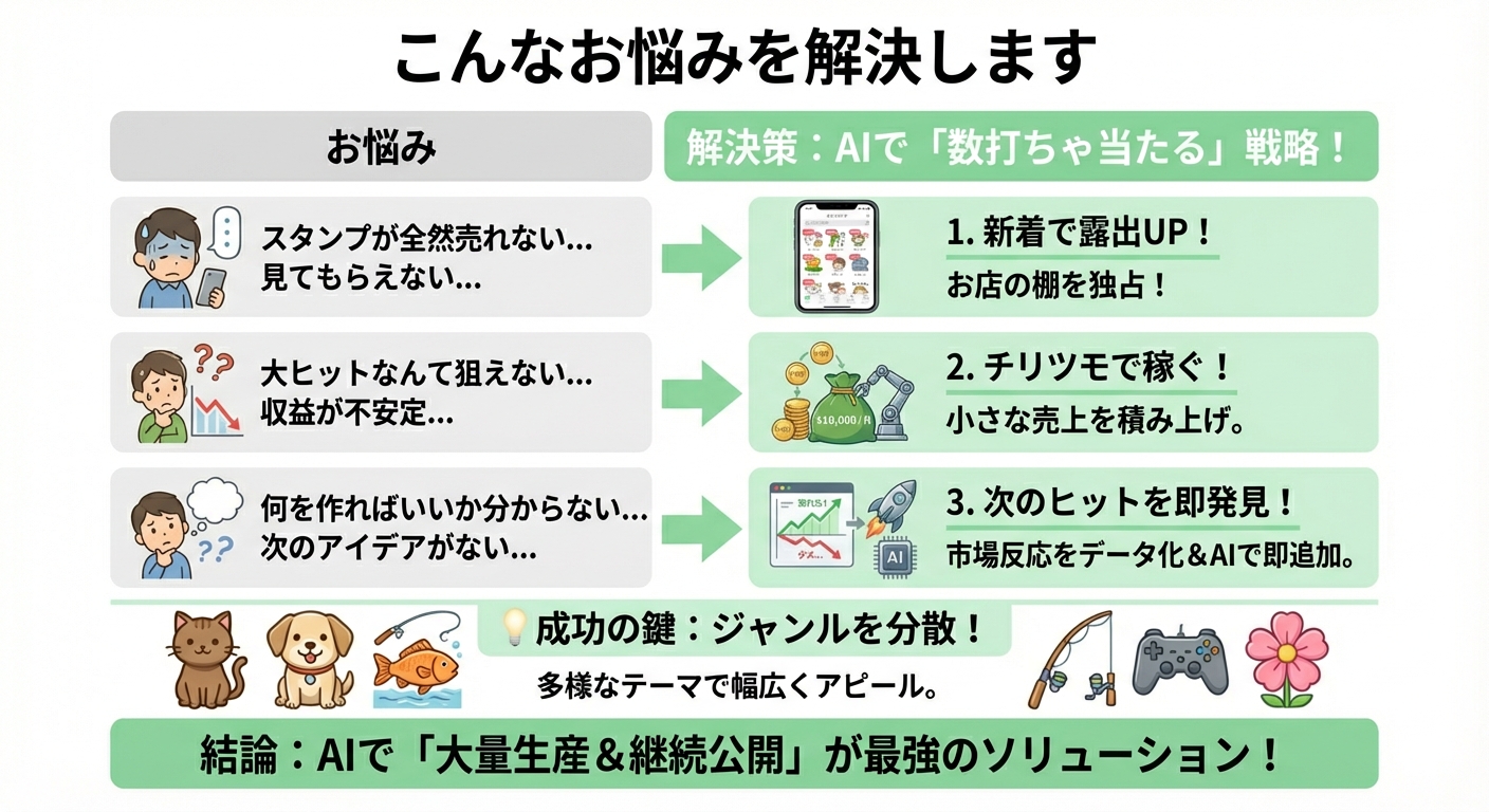 こんなお悩みを解決します - AIで「数打ちゃ当たる」戦略