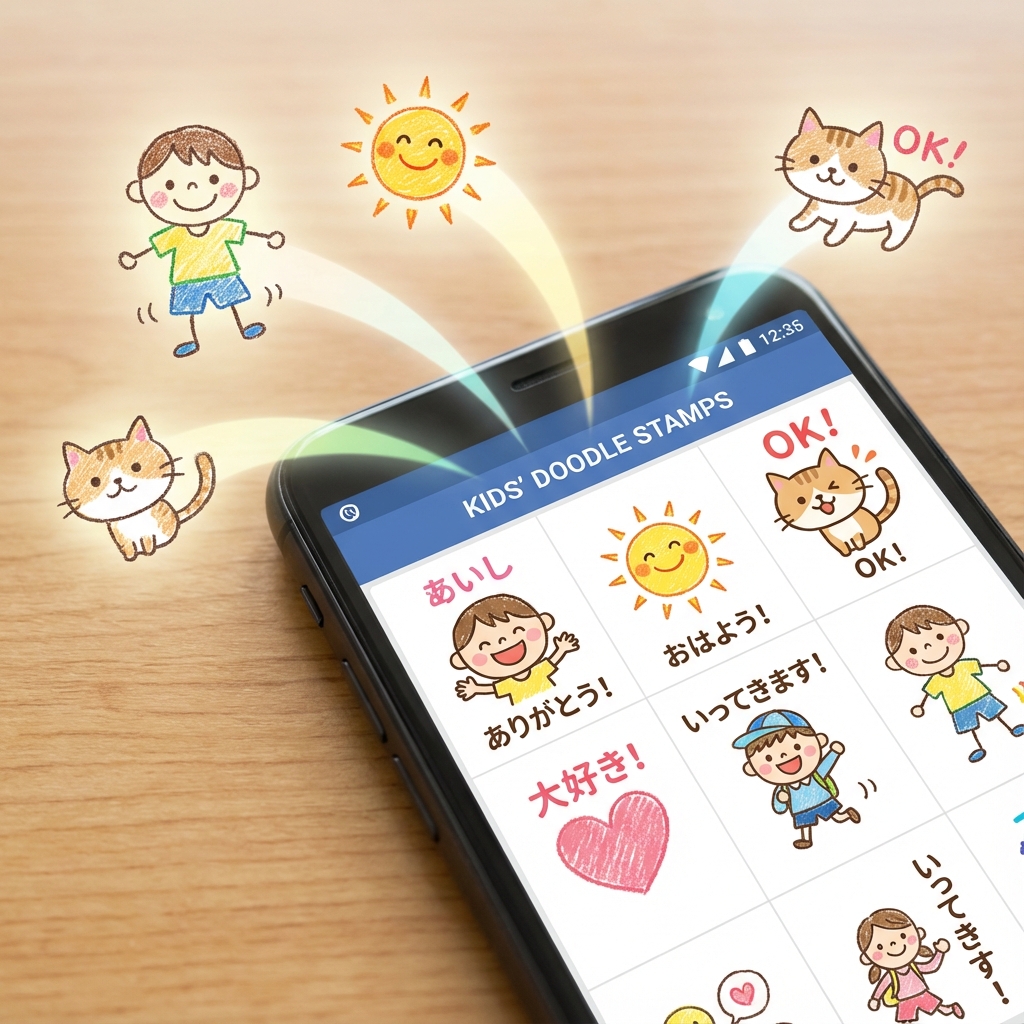 子供の落書きスタンプ